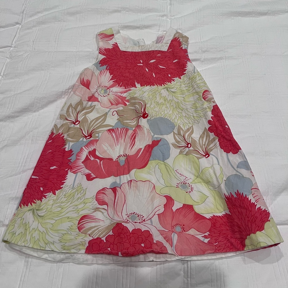 Burberry Red and Cream Floral Dress